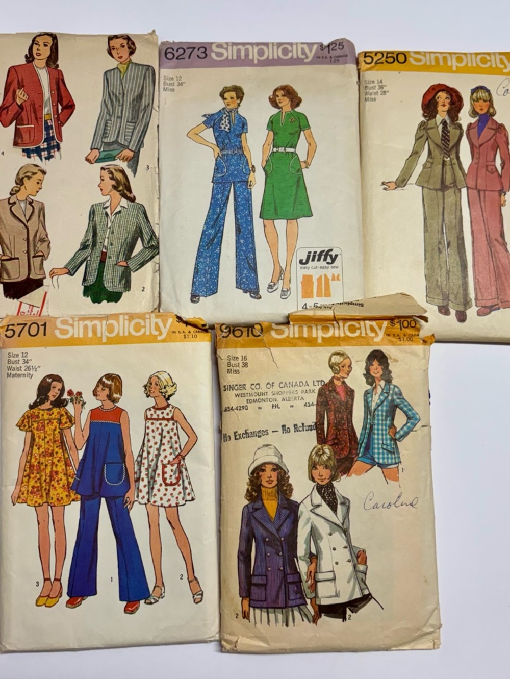 5 Vintage Simplicity Sewing Patterns